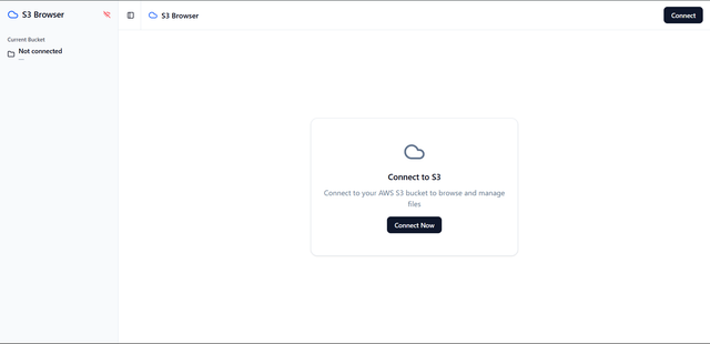 FlincByte Custom Software Case Study: S3 Bucket UI - Simple, user-friendly web interface to navigate, upload, and manage Amazon S3 files.